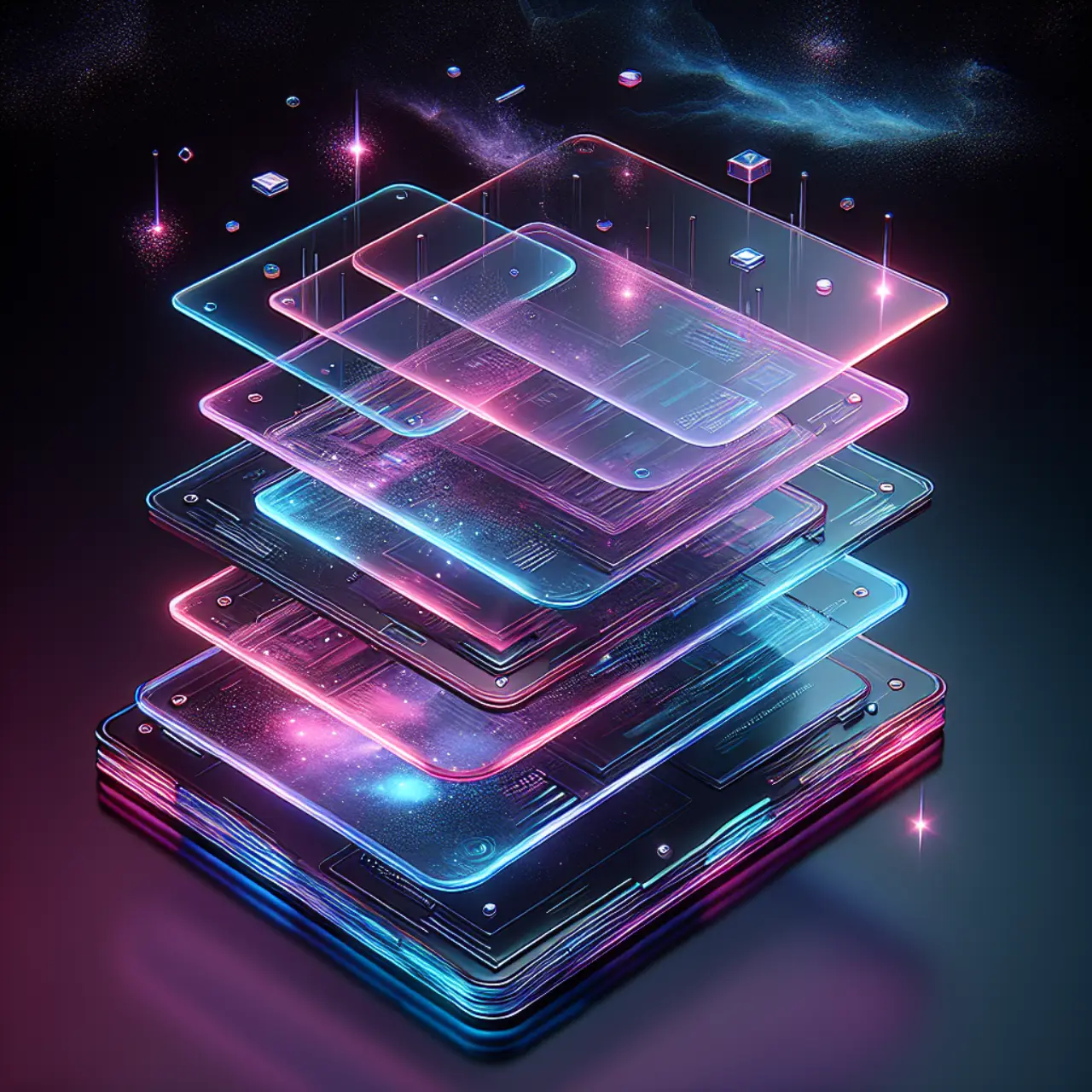 Layered holographic resume templates